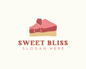 Strawberry Cake Bakery logo design