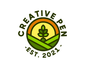 Sprout Gardening Badge logo design