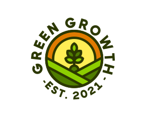 Sprout Gardening Badge logo design