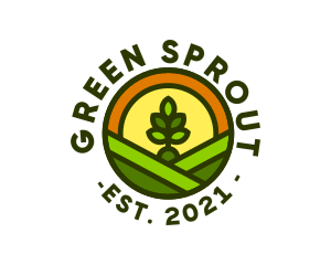 Sprout Gardening Badge logo design