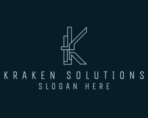 Engineer Construction Contractor Letter K logo design