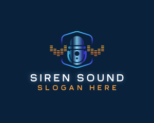 Podcast Sound Mic logo design