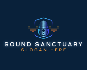 Podcast Sound Mic logo design