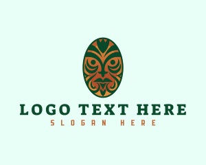 Tiki Tribal Mask logo