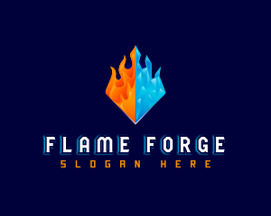 HVAC Fire Ice logo design