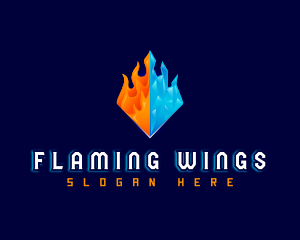 HVAC Fire Ice logo design