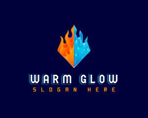 HVAC Fire Ice logo design