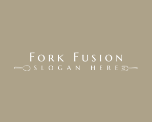 Spoon Fork Restaurant Utensils logo design