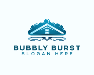 Bubble Cleaning Sanitation logo design