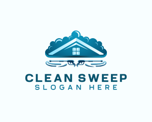 Bubble Cleaning Sanitation logo design