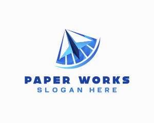 Paper Plane Courier logo design