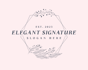 Elegant Floral Frame logo design