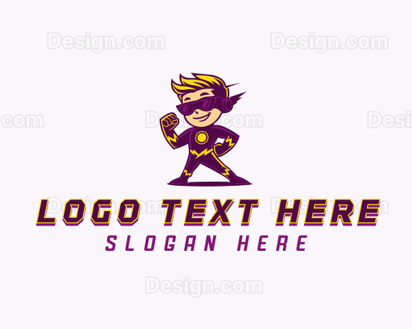 Fast Superhero Boy Logo