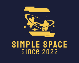 Outer Space Fitness Dumbbell  logo design