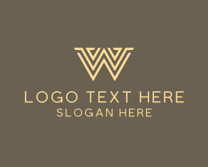 Modern Construction Letter W logo