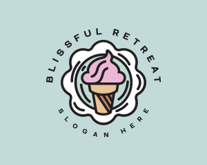 Gelato Ice Cream Dessert Logo