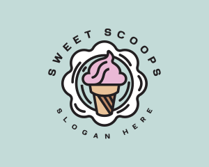 Gelato Ice Cream Dessert logo