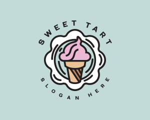 Gelato Ice Cream Dessert logo design