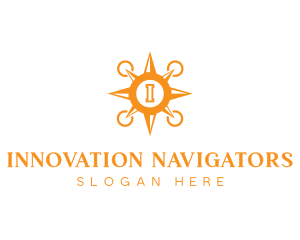 Navigation Compass Direction logo design