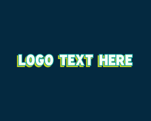 Font - Modern Pop Art Neon logo design