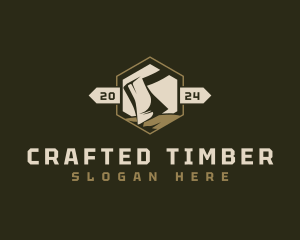 Axe Lumberjack Woodwork logo design