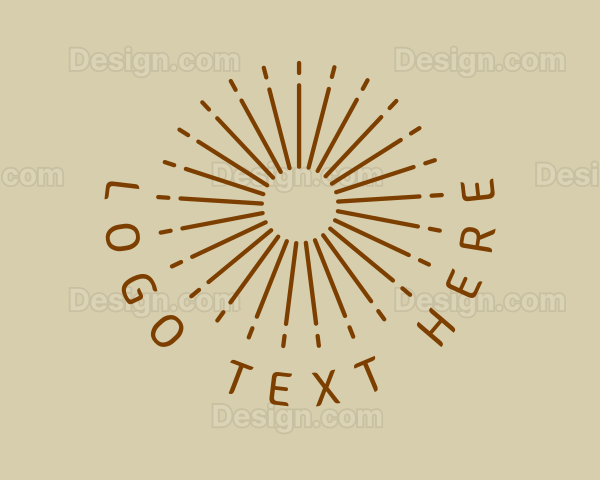 Hipster Sunray Pattern Logo