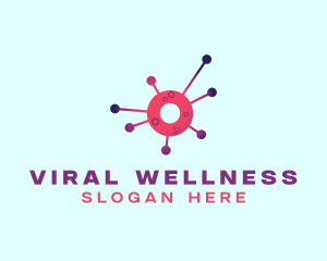 Virus Disease Bacteria logo design