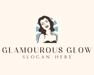 Pinup Woman Model logo design