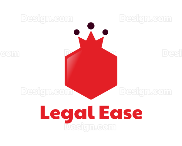 Hexagonal Crown Pomegranate Logo