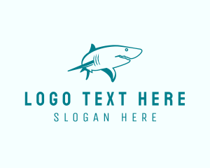 Powerful - Ocean Shark Wildlife logo design