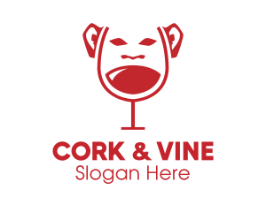 Monkey Wine Glass logo design