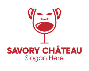 Monkey Wine Glass logo design