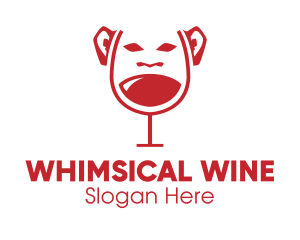 Monkey Wine Glass logo design