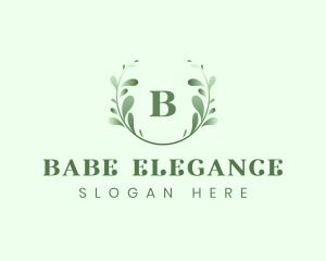 Natural Leaf Eco Wreath logo design