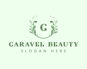 Natural Leaf Eco Wreath logo design