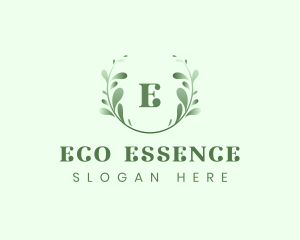 Natural Leaf Eco Wreath logo design