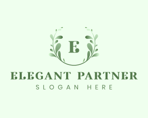 Natural Leaf Eco Wreath logo design