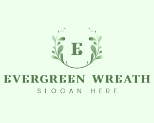 Natural Leaf Eco Wreath logo design