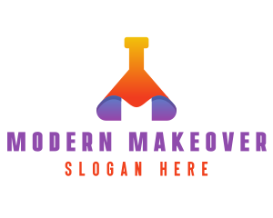 Modern Science Beaker logo design