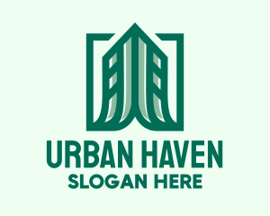 Green Skyscraper Badge logo