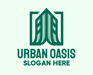 Green Skyscraper Badge logo