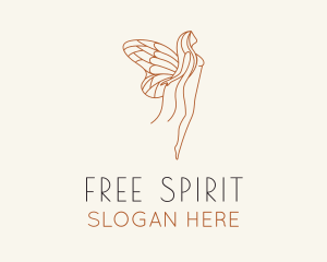 Maiden Spirit Wings logo design