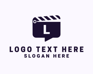 Movie Clapboard Chat logo