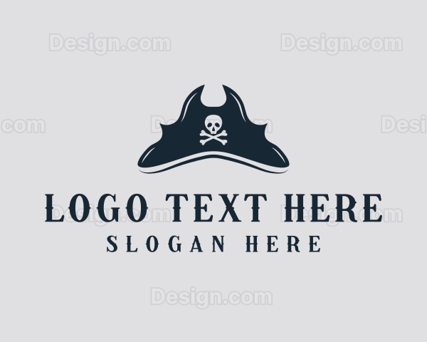 Skull Pirate Hat Logo