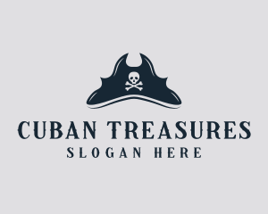 Skull Pirate Hat logo design