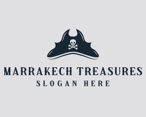 Skull Pirate Hat logo design