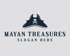 Skull Pirate Hat logo design