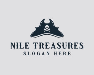 Skull Pirate Hat logo design