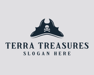 Skull Pirate Hat logo design