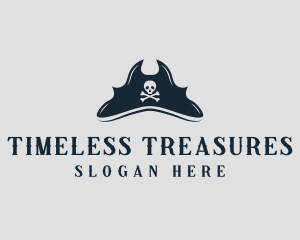 Skull Pirate Hat logo design